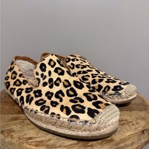 UGG Leopard Print Espadrille Flats, Women’s Size 10